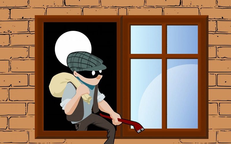 thief-steal-house window climbs stealing concept burglar crime safety security mask danger robbery robber gangster criminal arrest burglary