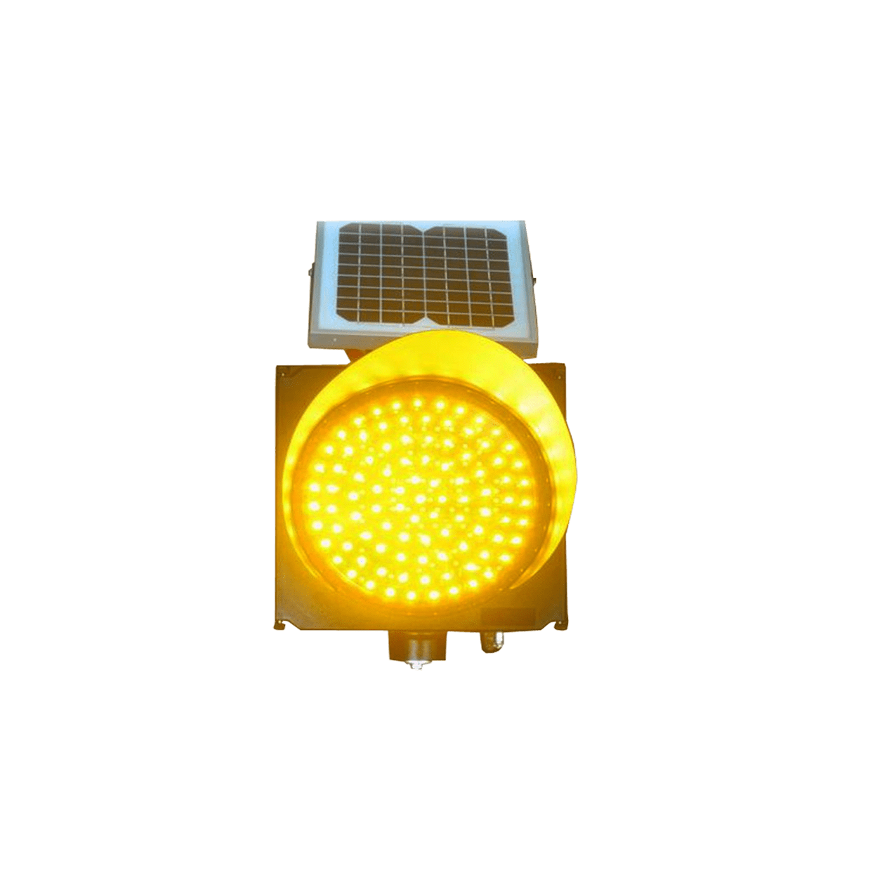solar traffic yellow flashing lights